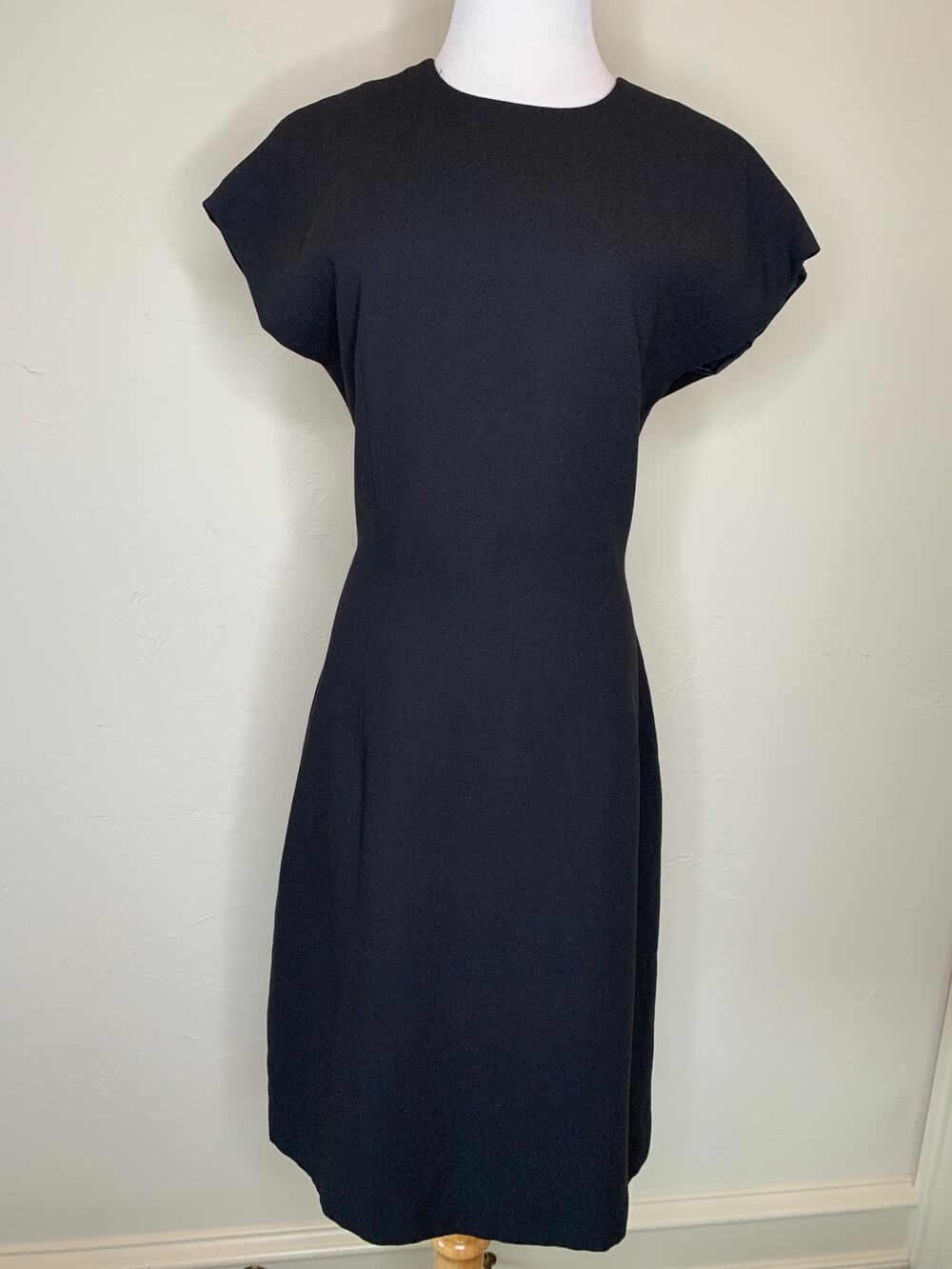 Kasper ASL Black Sheath Dress Fully Lined Sz 14 Career